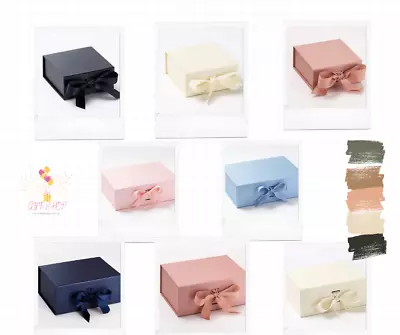 Self-Adhesiv Gift Boxes Magnetic Ribbon Folding Box  U.K. SELLER FAST DELIVERY • £9.99