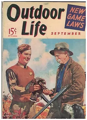  1941 Outdoor Life September - J F Kernan; Irish Bass; Tiger Sharks;Squirrel Gun • $23.20