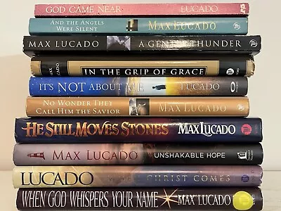 Max Lucado 10 Book Lot Christian When Christ Comes God Came Near Whispers Jesus • $29.99