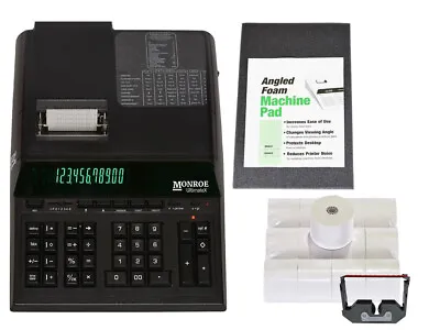 Monroe UltimateX Printing Calculator/Adding Machine With Ribbons Paper & Stand • $284.46