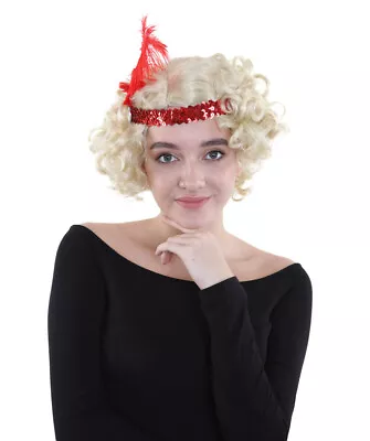 $14.96 • Buy  Feather Flapper Womens Wig | Blond Character Cosplay Halloween Wig HW-031A