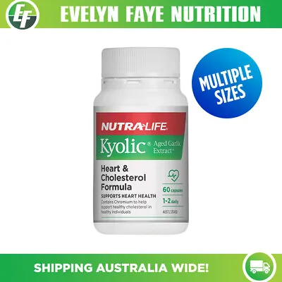 NUTRA-LIFE Kyolic Aged Garlic Heart & Cholesterol Formula - 60 / 120 Capsules • $22.50