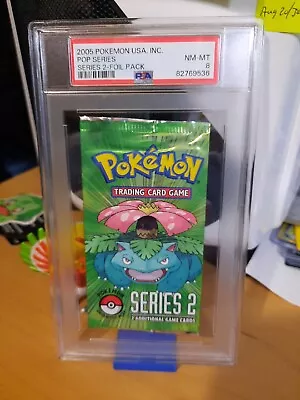 2005 Pokemon Pop Series 2 Sealed Booster Pack Graded PSA 8 NM-MT (cert 82769536) • $119.59