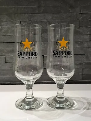 2x Sapporo Half Pint Glasses Brand New 100% Genuine Official (Pack Of 2) • £9.99