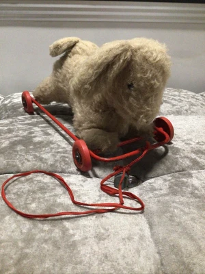 £25 • Buy Vintage Pull Along Pedigree Dog On Wheels