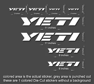 Yeti Road Mountain Downhill Bike Sticker/decal Laptop Helmet Bicycle • $22.49