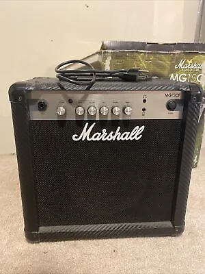 Marshall MG15 30W Electric Guitar Amp Carbon Fiber Tolex Black & Silver • $70