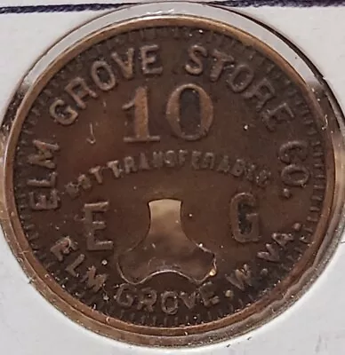 $74.99 • Buy 10¢ Pc Elm Grove Store Co, Elm Grove,W.VA Ohio County WV Coal Scrip