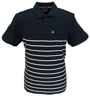 Merc London Black Finsbury Striped Polo Shirt • £44.99