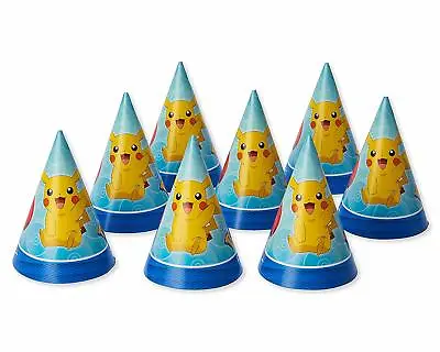 Pokemon™ 8x Paper Cone Hat Party Supplies Favors Party Hat • $8.99