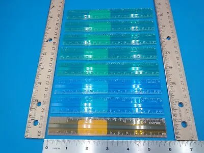 Lot Of 8 Vtg Pedigree Empire Berol Corp 6  Semi-transparent Colored Rulers #Z730 • $15