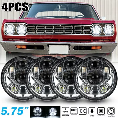 4PCS 5.75  Round LED Headlights Hi/Lo Beam For Plymouth Road Runner 1968-1974 • $99.99