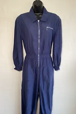 Mih Linen Blend Cotton Jumpsuit Blue Denim Size Small Boilersuit Mih M.i.h Jeans • $67.82
