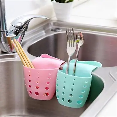 $9.43 • Buy Kitchen Sink Caddy Hanging Storage Basket Sponge Scouring Pads Scrub Holder CH