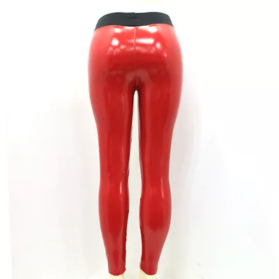 High Waist Stretch Leggings Pencil Pants Wet Look Shiny Vinyl PVC • $19.44