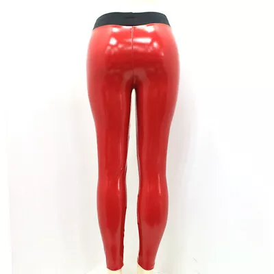 Vinyl PVC High Waist Stretch Leggings Pencil Pants Wet Look Shiny • $17.76