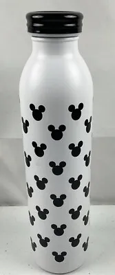 Disney Stainless Steel Water Bottle White With Black Mickey Mouse Icon Heads • $17.99
