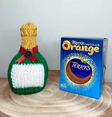 £3 • Buy Hand Knitted Champagne Bottle Chocolate Orange/ Bath Bomb Cover