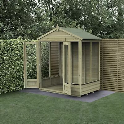 Forest Beckwood Apex Summerhouse 6x4 - Double Door - 5 Windows Garden Shed • £678.99