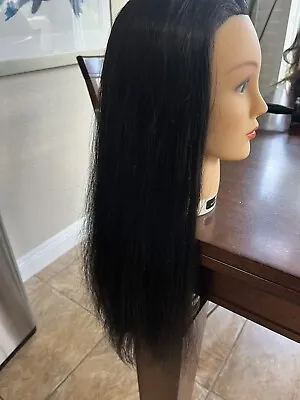 Alison F-752 Celebrity Burmax Mannequin Head Long Black Hair Synthetic • $28