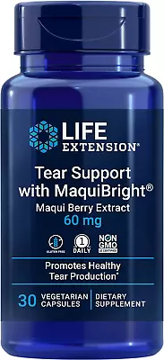 Tear Support With MaquiBright Maqui Berry Extract 60 Mg 30 Vegetarian • $20.25