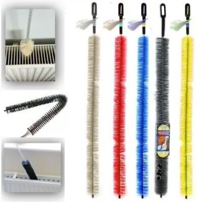 Radiator Cleaning Brush Flexible Bristle Duster Long Reach Cobweb Cover Cleaner • £5.22