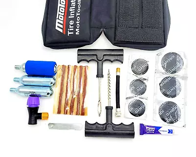 Tire Puncture Repair Inflation Tool Kit Motorcycle 3 Tire Irons KTM Honda Yamaha • £35.84