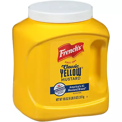 French'S Classic Yellow Mustard 105 Oz  Container Tangy & Creamy Yellow Mustard • $8.49