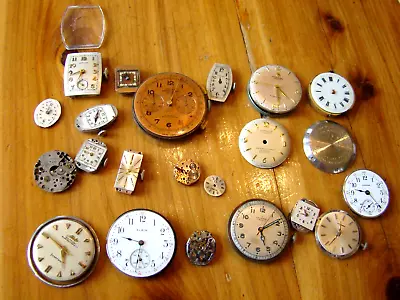 Vintage Watch Movements Dials & Parts Hamilton Omega Universal Geneve+ As-is • $127.50