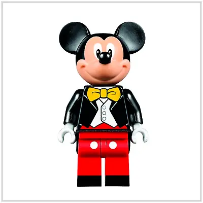 🙂 NEW - Mickey Mouse Minifigure - Black Tuxedo Jacket Yellow Bow Tie Dis019 • $32.29