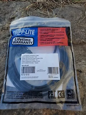 Tripp-lite Vga Monitor Extension Cable Hd15 Male/female - 10ft Model P510-010 • $8