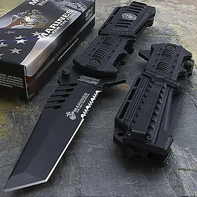 Licensed Tanto Marines Liberty Ii Mtech Usa Spring Assisted Open Folding Knife • $12.95