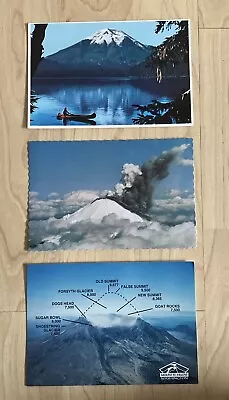 Vintage Mount St. Helens Postcards Unused Before And After Eruption • $7.50