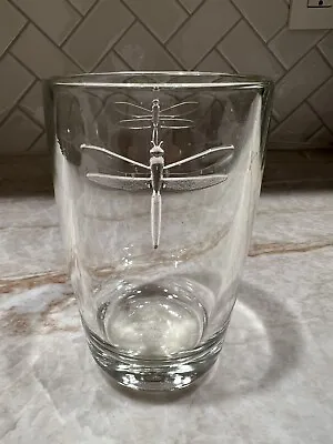 La Rochere Embossed Dragonfly Clear Tumbler Made In France • $12