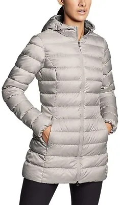 NEW Eddie Bauer Women's CirrusLite 2.0 Down Parka (Light Gray) Size S (Small) • $49.99