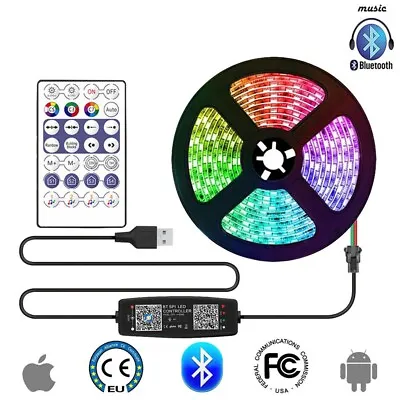 WS2812B Ws2812 RGB Pixel LED Strip Light Digital Addressable USB Bluetooth APP • $12.09