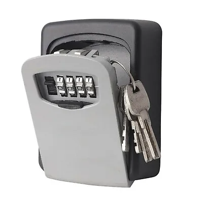 £10.45 • Buy Wall Mounted Key Safe 4 Digit Combination Key Safe Outdoor Security Key Lock Box