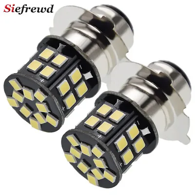 2x P15D-25-3 LED 6V 6 Volt Hi/Lo Beam White Motorbike Headlight Bulb Lamp Globe • $10.99