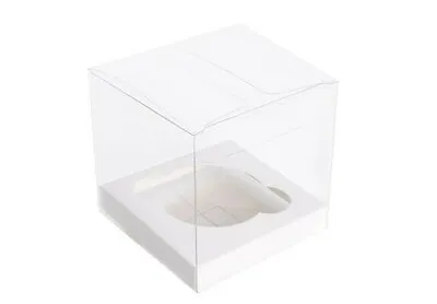 70 CUPCAKE BOXES Single Cup Cake Box Clear Wedding Favour Baby Shower Easter Egg • £37.34