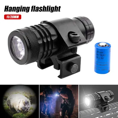 $11.86 • Buy Tactical LED Pistol Flashlight Hunting Rifle Light 11/20mm Picatinny Rail Mount