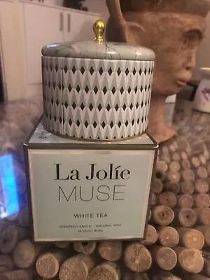 La Jolie Muse Large Scented 2 Wick Candle Tin White Tea 400g Gift  Aromatherapy • £10