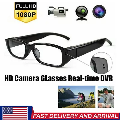 1080P HD Video Cam Recorder Camera Glasses Hidden Mini DVR Running Eyeglass • $23.99