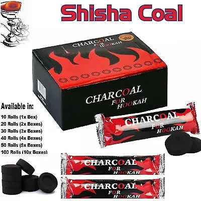Premium Charcoal Hookah Shisha Coal Discs Huka Pipe Flame Lite Burner Nakhla • £8.29