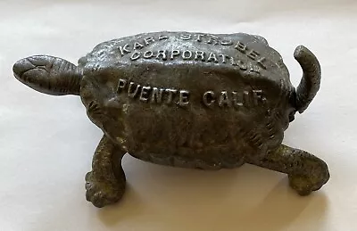 Antique Advertising Metal Turtle Match Holder La Puente California Los Angeles • $125