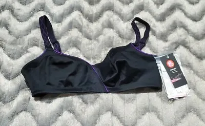 Bravado! Designs By Medela Black Purple 34 D/DD (E) Nursing Maternity Bra NWT • $19.90