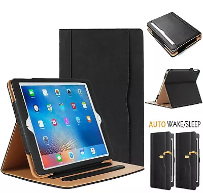 Genuine Leather Stand Case Cover For Apple IPad 10.2 9th 8th 7th Generation 2021 • £8.95