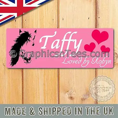 Personalised Horse Name Plate Plaque Horses Stable Door Sign Aluminium Metal • £12.99