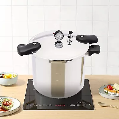 Aluminium Pressure Cooker 23 Quart Household Explosion-Proof W/ Gauge Valve • $104