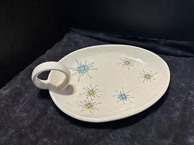 Franciscan Atomic Starburst Mid-Century Open Jam Plate Dish With Ring Handle • $75