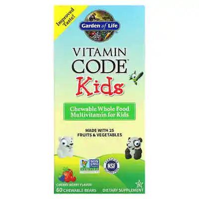 Garden Of Life Vitamin Code Kids Chewable Whole Food Multivitamin 60 Count • $47.10